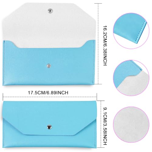 BLMHTWO Cash Wallets for Women - Reusable Leather Cash Envelope Wallet for Budgeting, Billing (Deep Blue) - color: Deep Blue