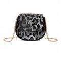 Mini exquisite leopard print handbag, small shoulder style Tiny Compact Stylish Accessory for Essentials - color: Black