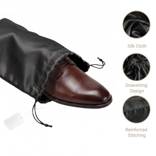 Q&J Fabric Co. 6 Pack Satin Dust Bag 17.7x7.9 inch Black 100% Polyester Silk Bag Purse Dust Bag Shoe Bags for Closet Purse Protector Bag Dust Covers for Purses - color: Black, size: 17.7"x7.9"