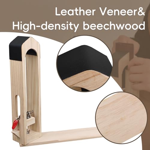 Leather Stitching Pony, 360° Rotation Wood Sewing Pony Horse Clamp for DIY Hand Leathercraft Sewing