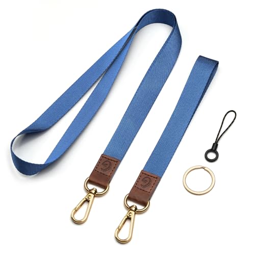 Lanyard, Long Neck Lanyard Key Lanyard, Id Badge Lanyard for Women and Men, Whistle, Keychain - color: Bl