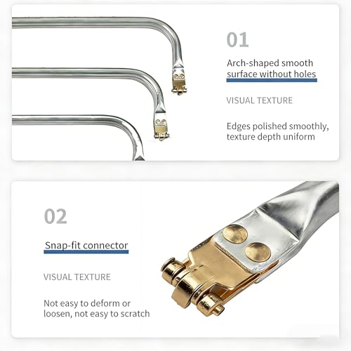 4 Pcs Metal Purse Frame 7.4" Kiss Lock Clasp Bag Frame Purse Hardware Inner Kiss Clasp Rectangle Lock for DIY Handle Bag Crafting Sewing Materials