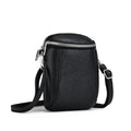 Cell Phone Purse Small Crossbody Bag for Women Leather Stylish Mini Shoulder Bag Wallet Pouch Lightweight Pockets Handbags - color: Black and Silver