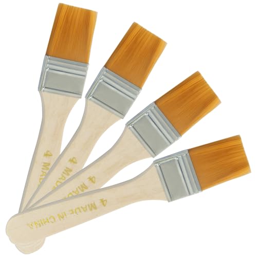 1 Inch Paint Brush, 12Pcs, Soft Nylon Bristle | Durable, Trim Painting Tool, For Walls/Touch Up/Cabinets/Fences - size: 1 Inch