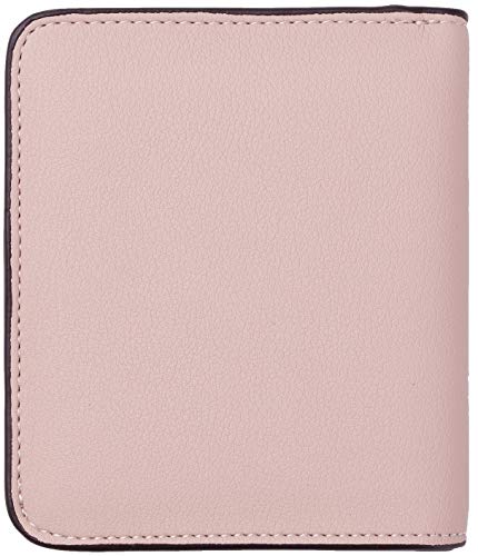Toughergun Women’s Small Slim Leather Wallet with RFID Protection, Compact Bifold Mini Purse with Clear ID Window - color: 08 ReNapa Pink Champagne