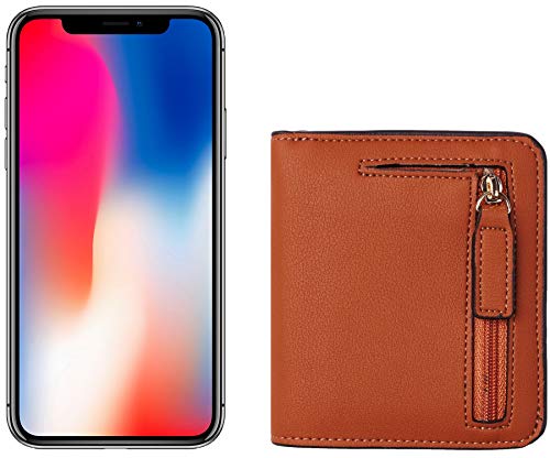 Toughergun Women’s Small Slim Leather Wallet with RFID Protection, Compact Bifold Mini Purse with Clear ID Window - color: 13 ReNapa Tan