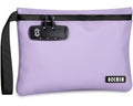 OZCHIN Smell Proof Bag with Combination Lock 10 X 7 inchs Locking Bag PU Leather Waterproof Lockable Case Great Gift Ideal - color: Purple