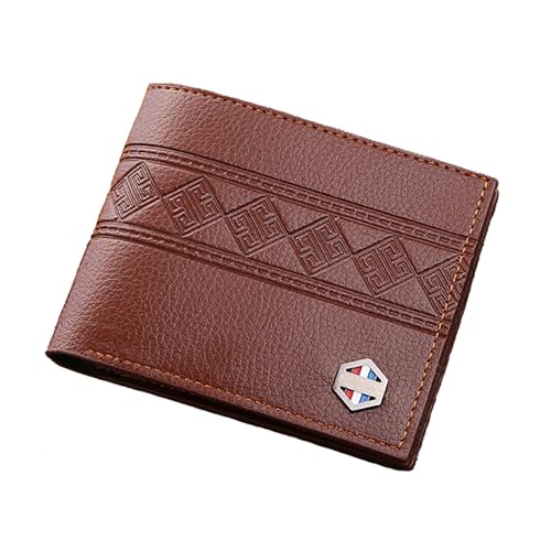 Slim Wallet for Men with Money Clip, Minimalist Wallet with Zipper, Bifold Mens Wallets with Credit Card Holder, PU Leather Men's Wallet with Coin Purse, Carteras Para Hombres (Brown 6) - color: Brown 6