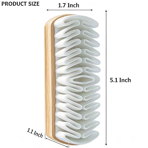 1 Pc Suede & Nubuck Cleaning Brush Set, Medium Size 5.1x1.7x1.1 Inch, Multi-Purpose Shoe Care Kit for Boots, Bags, and Garments, Wooden Handle Rubber Bristles - color: Single