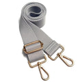 S&loyoe Thickened Solid Color Purse Straps Replacement Crossbody Bag Strap Adjustable Wide Guitar Straps for Handbags 1.5inch - color: Grey Gold Buckle
