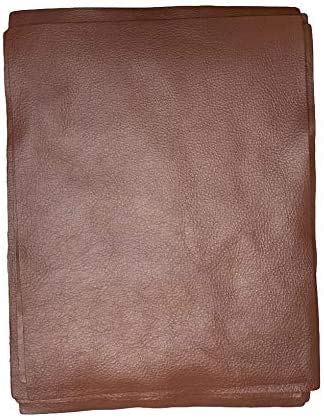 Natural Grain Cow Leather: 8.5'' x 11'' Pre Cut Leather Pieces (Brandy, 5-Pack) - color: Brandy, size: 5-Pack
