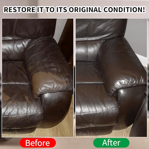 SHADAIWUYU 8.5oz Leather Recoloring Balm with 100ml Mink Oil,Dark Brown Leather Repair kit for Furniture and Car Interior,Leather Couch Scratch Repair,Leather Dye Paint,Mink Oil for Leather - color: Dark Brown, size: Leather Recoloring Balm+Mink Oil