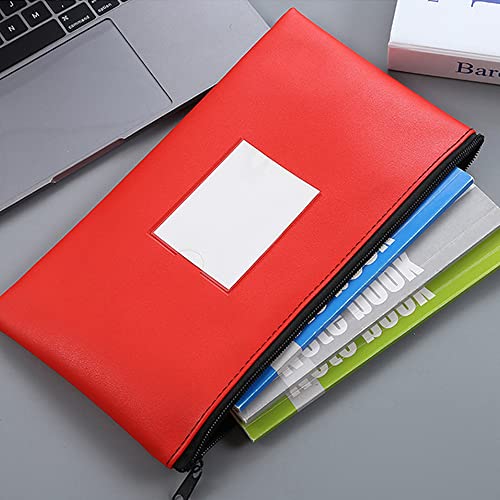 ZHONGZHOU Zipper Bank Bags ,4 Pack Money Pouch Bank Deposit Bag PU Leather Cash and Coin Pouch bank envelopes with zipper (KC-Color) - color: KC-Color