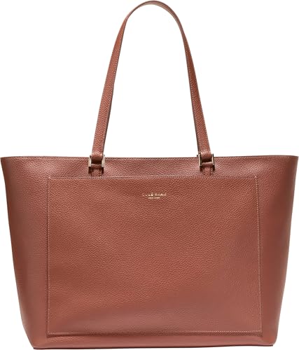 Cole Haan Women's Elyse Leather Tote Bag - color: Dark Cuoio, size: Medium