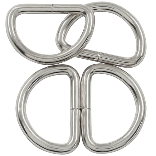 Welded Semi-Circular D Ring - color: Silver
