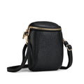 Cell Phone Purse Small Crossbody Bag for Women Leather Stylish Mini Shoulder Bag Wallet Pouch Lightweight Pockets Handbags - color: Black and Gold