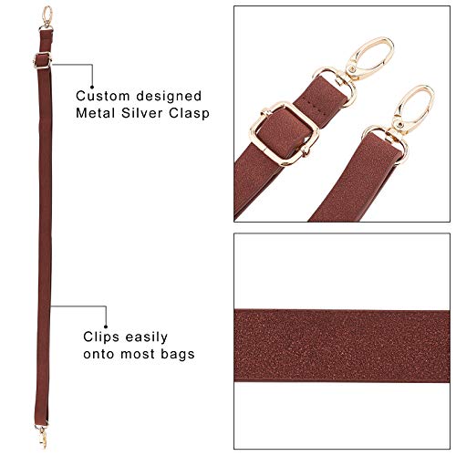 PandaHall DIY PU Leather Bag Knitting Set, Leather Bag Bottom/26 inch Shoulder Strap/Bags Twist Lock/Flap Cover/Bag Buckles for Crochet Handbag Tote Shoulder Bags, Brown(7 Kinds of Accessories) - color: Brown