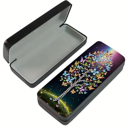 DIZAKIM 1pcs 5d Diamond Art Kits for Adults Small Diamond Painting Kit Gem Art Paint by Diamonds Dots Eyeglasses Case DIY for Beginner Women (#4) - color: #4