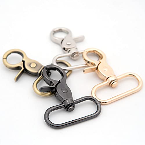 Trigger Snaps, 6 PCS Hook Clasps Oval Swivel Trigger Clips Hooks Clips Snap for Straps Bags Belting Leathercraft (Gunmetal,1 1/2") - color: Gunmetal, size: 1 1/2"