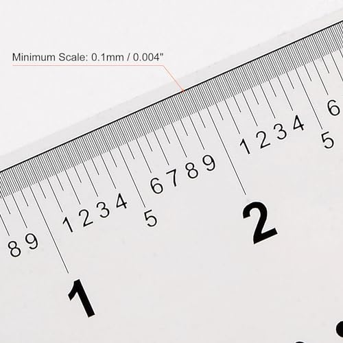 HARFINGTON Film Flexible 4 Inch 0.1mm Scale PET Plastic Folding Straight Ruler Calibration Soft Ruler Measuring Tool for Factory, Transparent - size: 10cm