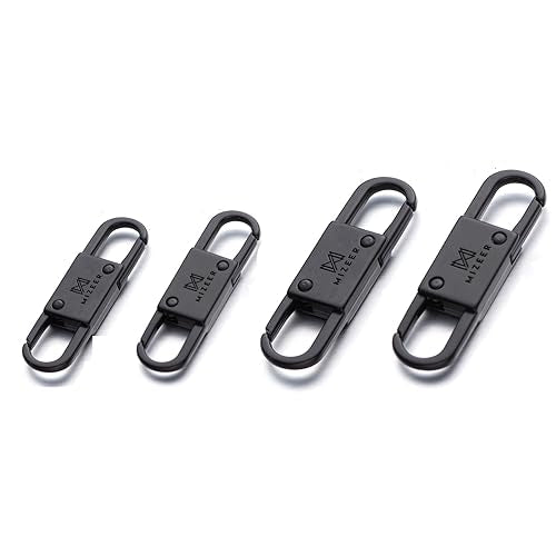 Mizeer Anti Theft Zipper Clips - Keep Zippers Closed on Backpacks, Purses - color: 4pcs Black
