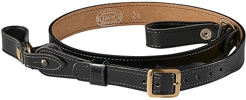 JAY-PEE Sam Browne Shoulder Strap 1 1/4 inch Leather Cross Strap Includes 2 | D-Rings that Connect to Duty Belt. Gun Belts (gun-belts). From JAY-PEE - color: High Gloss, Brass, size: 28" long Extra Small