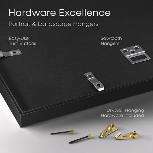 Homeforia 4x9 Black Business License Frame, High-End Metal, Glass | High End Aluminum, Tempered Glass, 4x9 Edge-to-Edge Display 9x4, Wall Kit, Set Of 1 - color: Carbon Black, size: 4x9 | License