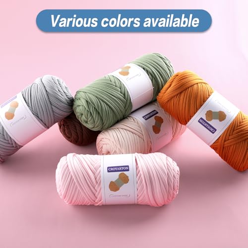 2 Pack T Shirt Yarn for Crocheting with 1 Crochet Hook, Elastic Tshirt Yarn for Crochet Bag/Baskets/Home Decor, Spaghetti Yarn Thick Knitting Yarn Total Length 130 Yds, Weight 14 Oz (Black+Beige) - color: Black+Beige