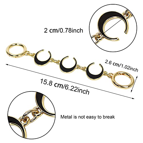 SONGKISSZQ Purse Strap Extender,Bag Extender Chain,Purse Chain Extender for Purse Handbags Shoulder Bag (Black Long Round) - color: Black