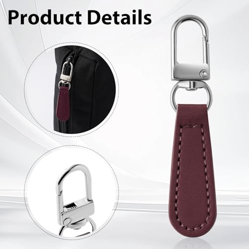 Deoward Zipper Pull Replacement PU Leather Handle Zipper Repair Tab (8 PCS) | Detachable, for Luggage, Backpacks, Suitcases, Jackets, Purses, Handbags - style: Leather Handle Zipper Pulls (Mixed Colors)