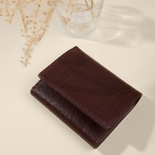 RFID Brown Men's RFID Trifold Wallet with Removable Card Holder - Brown - color: Rfid Brown, size: with Card Wallet