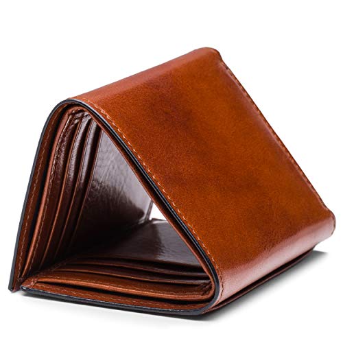 Bosca Men's Double I.D. Trifold - color: Amber
