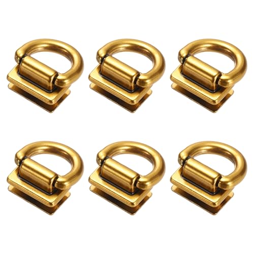 M METERXITY Metal Bag Connector, Purse Suspension Clasp with D Ring for Purse/DIY Crafts Hardware Accessories - color: Bronze Gold
