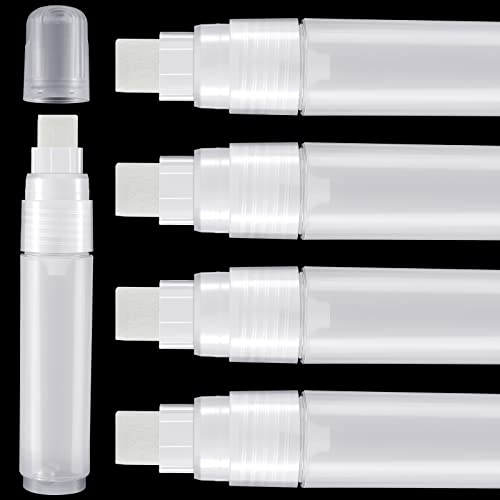Epakh 4 Pack Refillable Paint Pens, Empty Touch Up Pens, 15 Mm | For Acrylic And Leather Dye, Fine Point Design, Suitable For Wood, Ceramic, Metal, Rock Painting