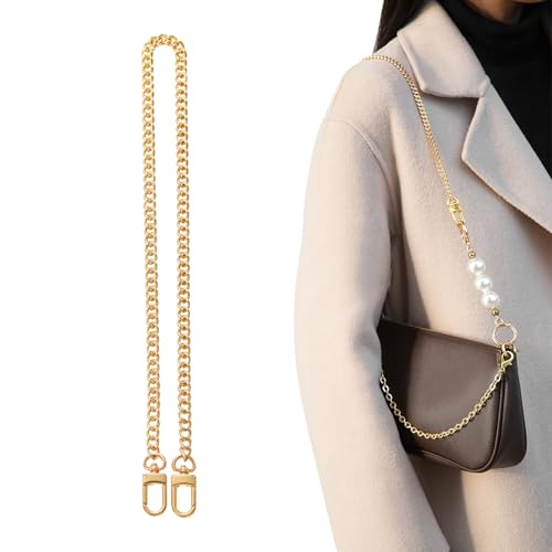 Bag Chain Strap for Handbag Replacement,Gold Purse Chain Accessories Shoulder Straps Crossbody - color: Style-2-40cm