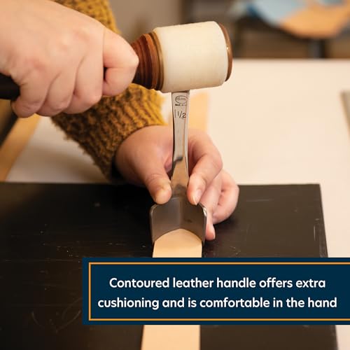 Weaver Leather Supply Barry King Leather Maul, Mallet Tool with Contoured Handle for Comfortable Grip, DIY Tools for Stamping, Tooling and More