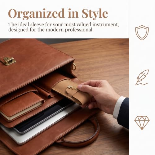 Personalized Initial PU Suede Pen Pouch - Office and Professional Storage Accessory, Ideal Gift for Coworkers (N) - color: N