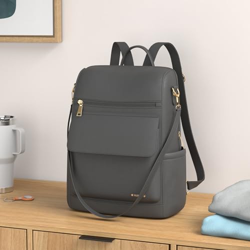 NUBILY Backpack Purse for Women Leather Anti-Theft Mini Backpack Fashion Designer Handbag Convertible Travel Bag Ladies Shoulder Bags, Black - color: Black
