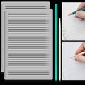 Fainne 2 Pack Straight Line Stencil for Journaling Writing, 8mm | Plastic, 11 Inch, Scale Writing Ruler, with Bamboo Stick and 2B Pencil, Line Lettering Guide, Envelope Addressing Template - size: 8mm