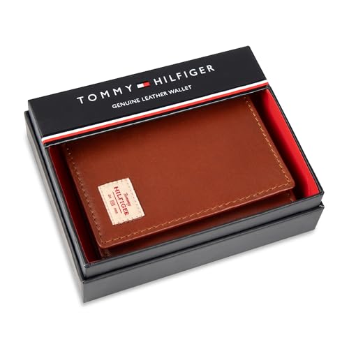 Tommy Hilfiger Men's Trifold Wallet - color: Cognac