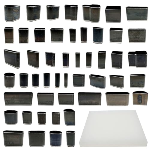 50 PCS Multi-Style Shape Leather Hole Punch Tool Set, Silver Alloy Steel, Easy Storage & Portable, Ideal for Leather Craft - style: 51PCS