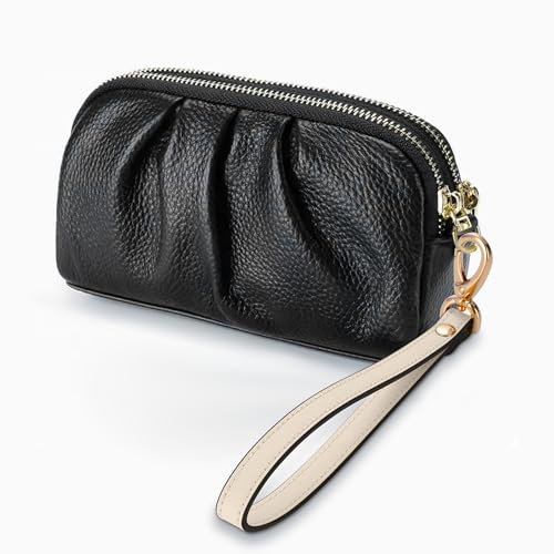 Genuine Leather Wristlet Strap - Universal Hand Lanyard Replacement - color: Gold - Off White