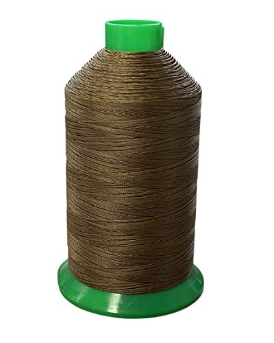 Serabond Bonded Polyester Thread 92 UV Resistant Heavy Duty Sewing Thread 8 oz Spool - Can Be Used On Home Sewing Machines (Saddle) - color: Saddle