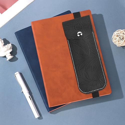 Adjustable Elastic Band Pen Holder for Notebooks, Pen Sleeve Pouch for Journals, Pencil Holder, Bible Planner Accessories, Cute Pencil Case(1-Black) - color: 1-Black