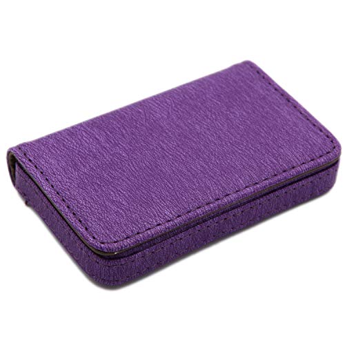 AI-DEE RFID Blocking Wallet - Minimalist Leather Business Credit Card Holder - Purple2 - color: Purple texture