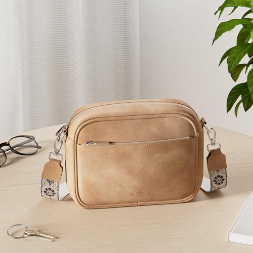 CLUCI Crossbody Bags for Women Crossbody Purses for Women Cross Body Bag Crossbody Purse with Adjustable Wide Strap | Womens Cross Body Bag Purse, Adjustable Wide Strap, Gifts for Women - color: 1-ten-1light Brown