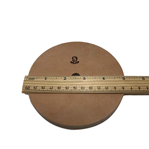 Leatherbeltman 5" (1/2" Width) Leather Honing Wheel - Fits 1/2" Arbor - Buffing Compound Included