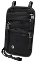 Sizobi Neck Wallet for Traveling Women Men, RFID Blocking Passport Holder - color: Black