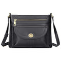 Over Earth Genuine Leather Crossbody Bags for Women Square Trendy Purses | Leather Shoulder Handbags with Card Slot, Adjustable Strap 20.8"-24.65", Fits 9.6" ipad for Work/Daily - color: Black Rp