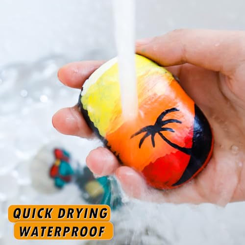 Red Paint Markers, 2 Pack Oil-Based Waterproof Quick Dry Permanent Paint Pen Set for Rocks Painting, Wood, Fabric, Plastic, Canvas, Glass, Mugs, Metal, Tire, Stone, DIY Craft - color: Red